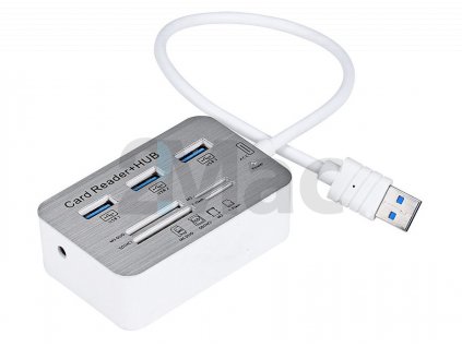 Hub USB 3.0 rozbočovač a čtečka paměťových karet