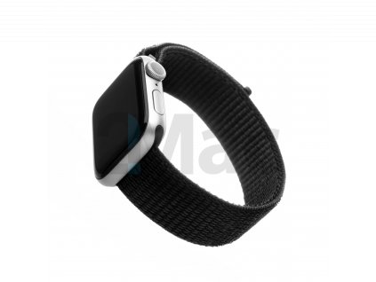 Nylonový řemínek FIXED Nylon Strap pro Apple Watch 42/44/45/49mm, černý
