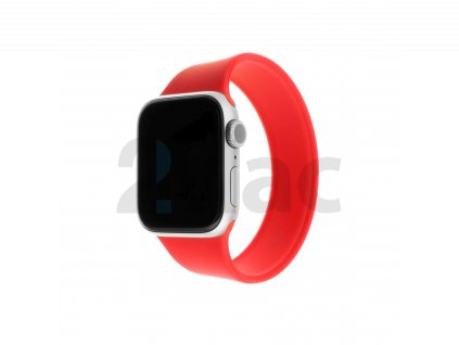 Elastický silikonový řemínek FIXED Silicone Strap pro Apple Watch 42/44/45/49mm, velikost XS, červený