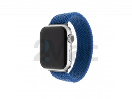 Elastický nylonový řemínek FIXED Nylon Strap pro Apple Watch 42/44/45/49mm, velikost S, modrý