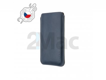 Tenké pouzdro FIXED Slim vyrobené z pravé kůže pro Apple iPhone 12 Pro Max/13 Pro Max, modré