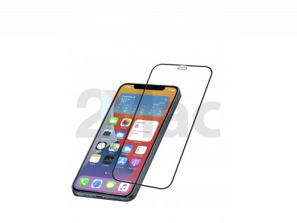 Ochranné tvrzené sklo pro celý displej Cellularline CAPSULE pro Apple iPhone 12 Pro Max, černé