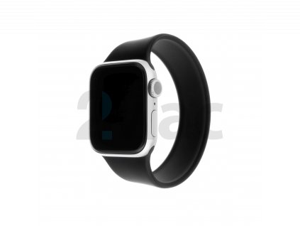 Elastický silikonový řemínek FIXED Silicone Strap pro Apple Watch 42/44/45/49mm, velikost S, černý