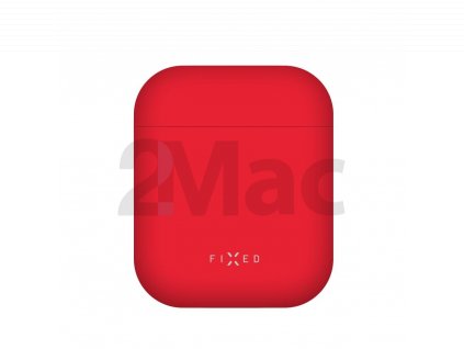 Ultratenké silikonové pouzdro FIXED Silky pro Apple Airpods, červené