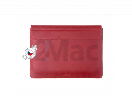 Kožené pouzdro FIXED Oxford pro Apple MacBook Pro 16" (2019 a novější), červené
