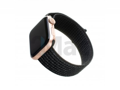 Nylonový řemínek FIXED Nylon Strap pro Apple Watch 38/40/41mm, reflexně černý