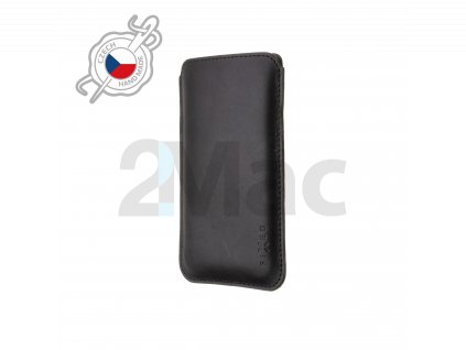 Tenké pouzdro FIXED Slim vyrobené z pravé kůže pro Apple iPhone 12 Pro Max/13 Pro Max, černé