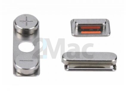Boční kovová tlačítka pro Apple iPhone 4/4S - Gray