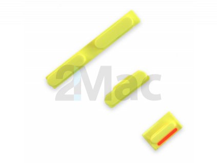 Boční kovová tlačítka pro Apple iPhone 5C Side - Yellow