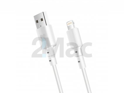 Datový a nabíjecí kabel BonBon s konektory USB/Lightning, 1 metr, bílý