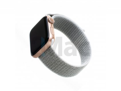 Nylonový řemínek FIXED Nylon Strap pro Apple Watch 42/44/45/49mm, bílošedý