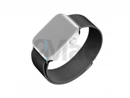 Síťovaný nerezový řemínek FIXED Mesh Strap pro Apple Watch 42/44/45/49mm, černý