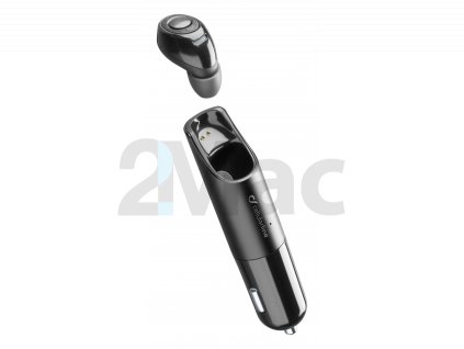 Bluetooth mono headset Cellularline Mini s nabíjecí základnou, 2 x USB port, černý