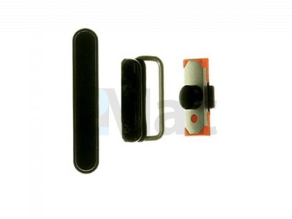 Boční kovová tlačítka pro Apple iPad 2/3/4 - Černé