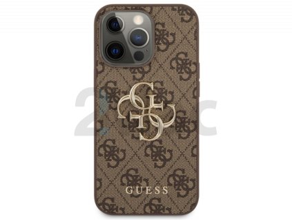Guess Big 4G Metal Logo Case iPhone 13 Pro, Brown