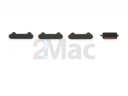 Boční kovová tlačítka pro Apple iPhone 7 - Jet Black