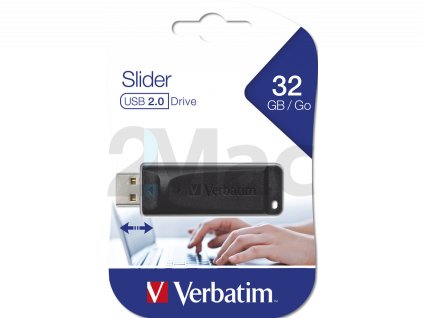 Verbatim Slider Výsuvný Flash Disk 32GB USB 2.0 - Černý