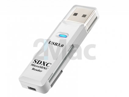 Čtečka SD karet, USB 3.0 - Bílá