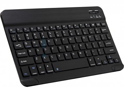 Bezdrátová podsvícená klávesnice pro iMac, PC, notebooky, tablety, telefony - černá