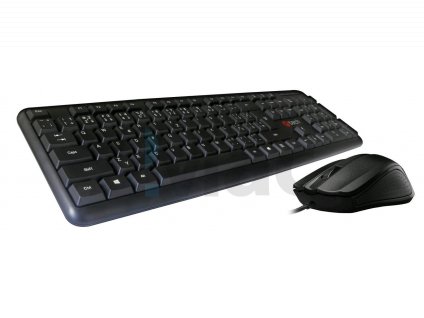 Drátový set klávesnice s myší C-TECH KBM-102-BL / USB / CZ+SK