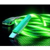 USB-lightning rychlo nabíječka s LED podsvícením - zelená