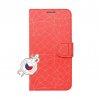 Pouzdro typu kniha FIXED FIT pro Apple iPhone XS, motiv Red Mesh