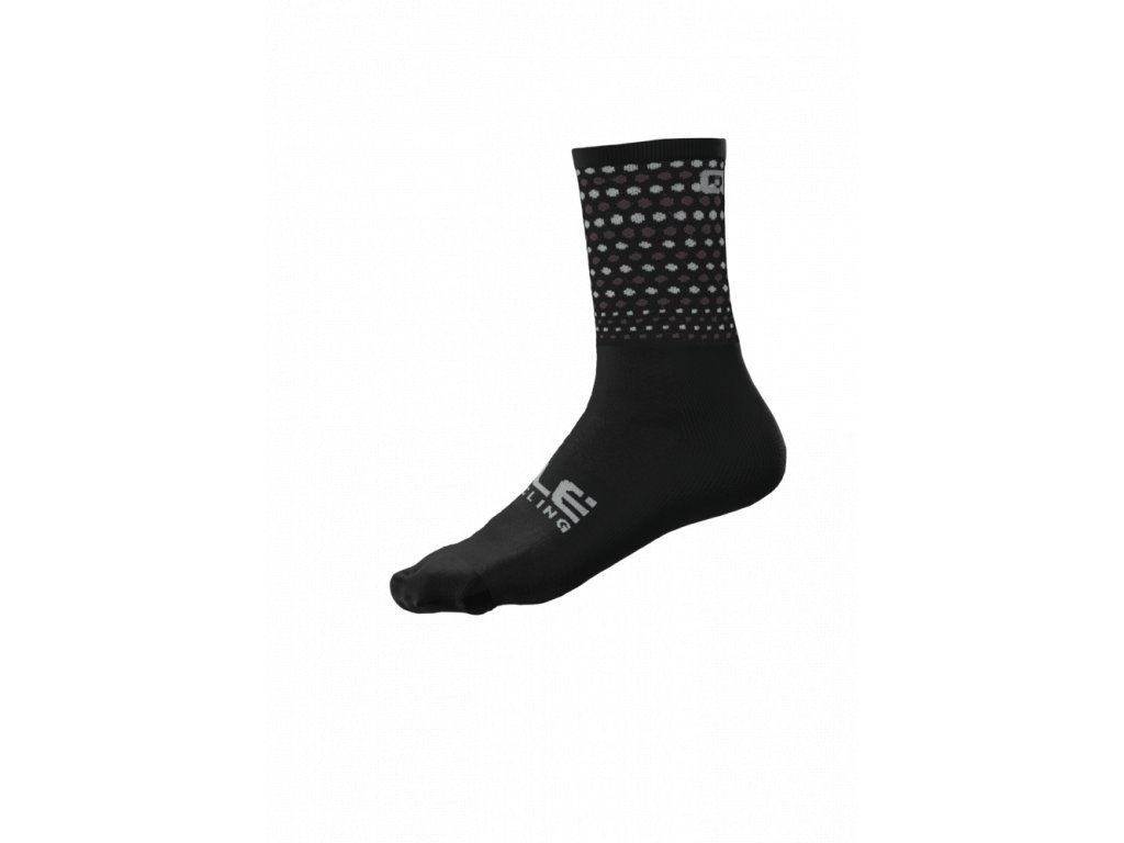 Cyklistické ponožky ALÉ  BULLET SOCKS černé/bílé