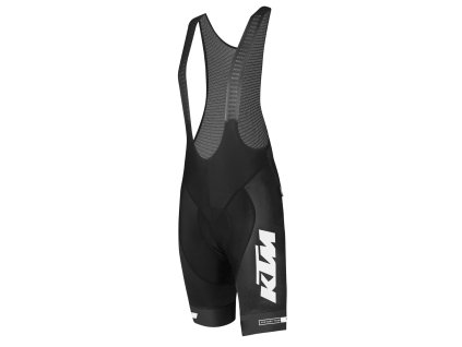 kalhoty kratke ktm factory team race bib shorts cerne bile