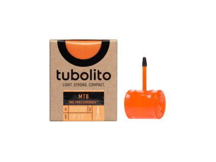 MTB duše TUBO MTB pro rozměr 29 a 27,5 palce a šíře 1,8-2,5 palce, ventilek 42 mm