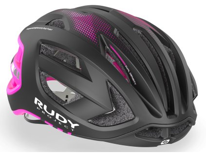 prilba rudy project egos black pink fluo matte