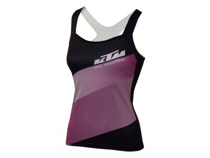 Dres KTM Lady Line Top bez rukávů černý/šedý/fialový (Velikost XL)