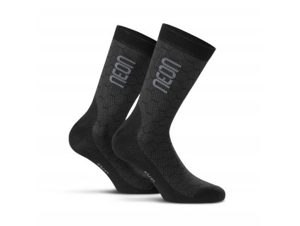 Ponožky NEON 3D Black Grey (Velikost L (43-47))