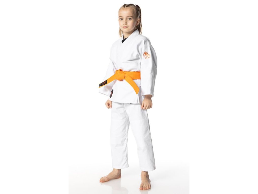 kinder judo anzug dax bambini weiss mit guertel baumwolle 01 800x800