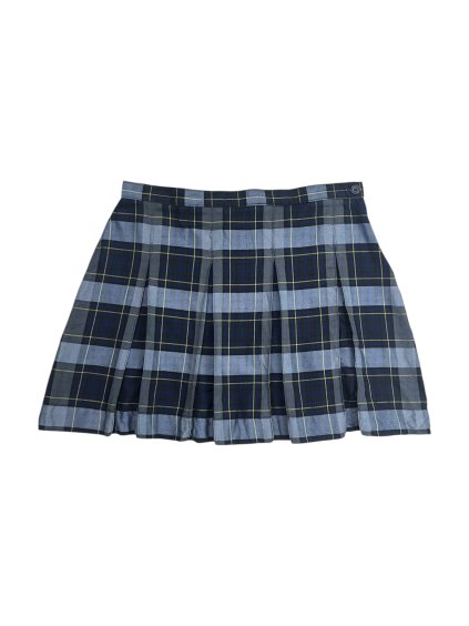 Károvaná Mini Sukňa | Tmavo Modrá