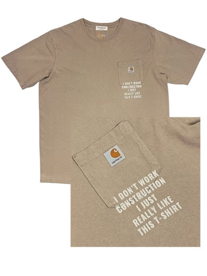 Upcycled Carhartt Beige Tee
