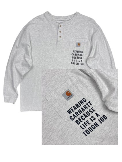 Upcycled Carhartt Long Sleeve Button Tee