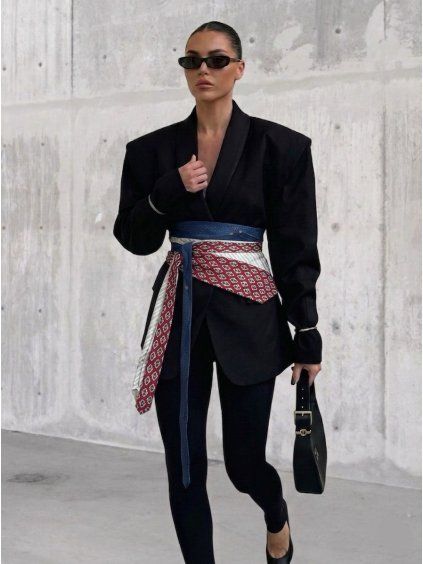 Upcycled Silk Tie Belt / No. 03 Royal