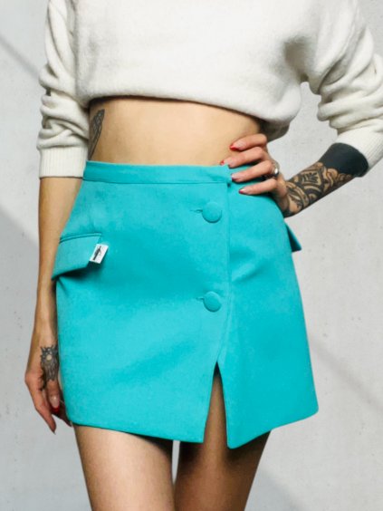 Upcycled Blazer Skirt | MINT GREEN