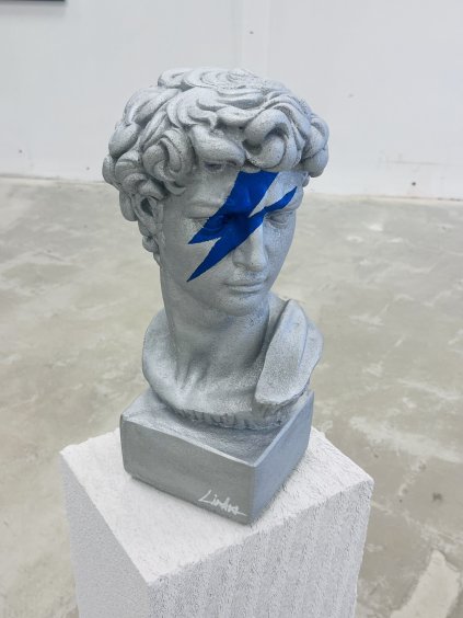 HEAD OF MICHELANGELO'S DAVID _ BOWIE // SILVER