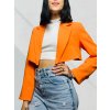 Upcycled Crop Blazer | LIGHT ORANGE
