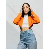 Upcycled Crop Blazer | LIGHT ORANGE