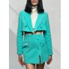Upcycled Crop Blazer Set | MINT GREEN
