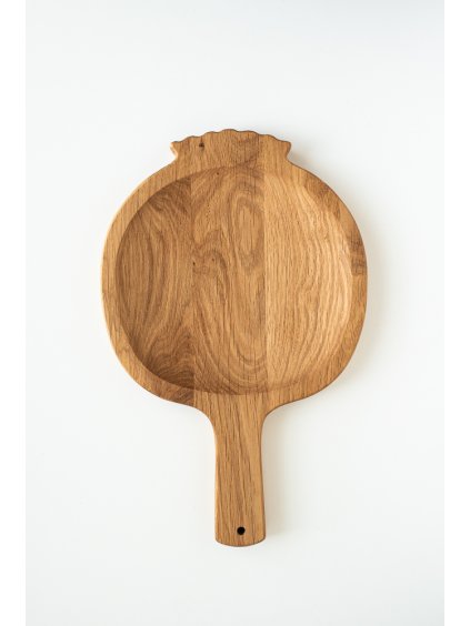 Oak serving tray Poppy pod