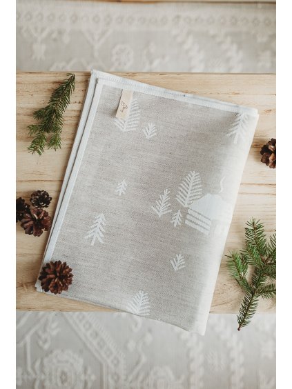 Jacquard kitchen towel Evergreen Forest