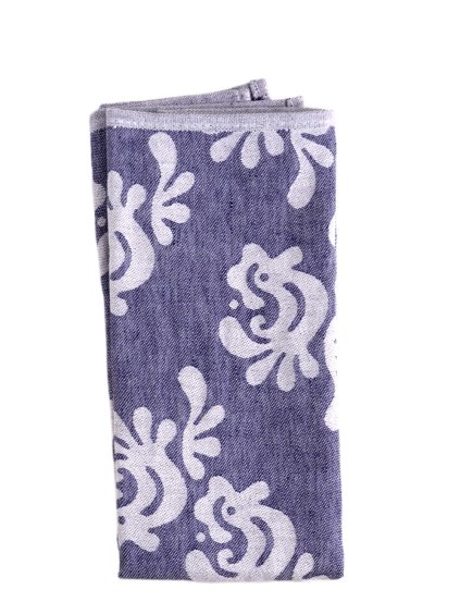 Ľanová kuchynská utierka Touch of Tradition (tmavomodrá)