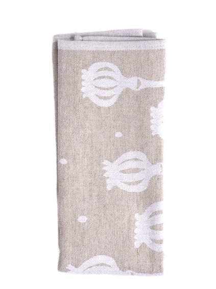 Ľanová kuchynská utierka Poppy pods (prírodná)