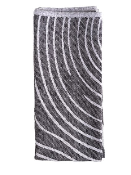 Ľanová kuchynská utierka Tempora (tmavošedá)