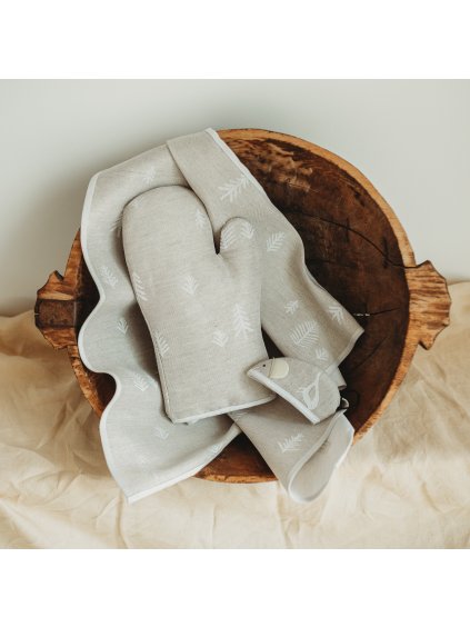 Linen kitchen glove Winter Forest