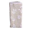 Ľanová kuchynská utierka Flowers (prírodná)