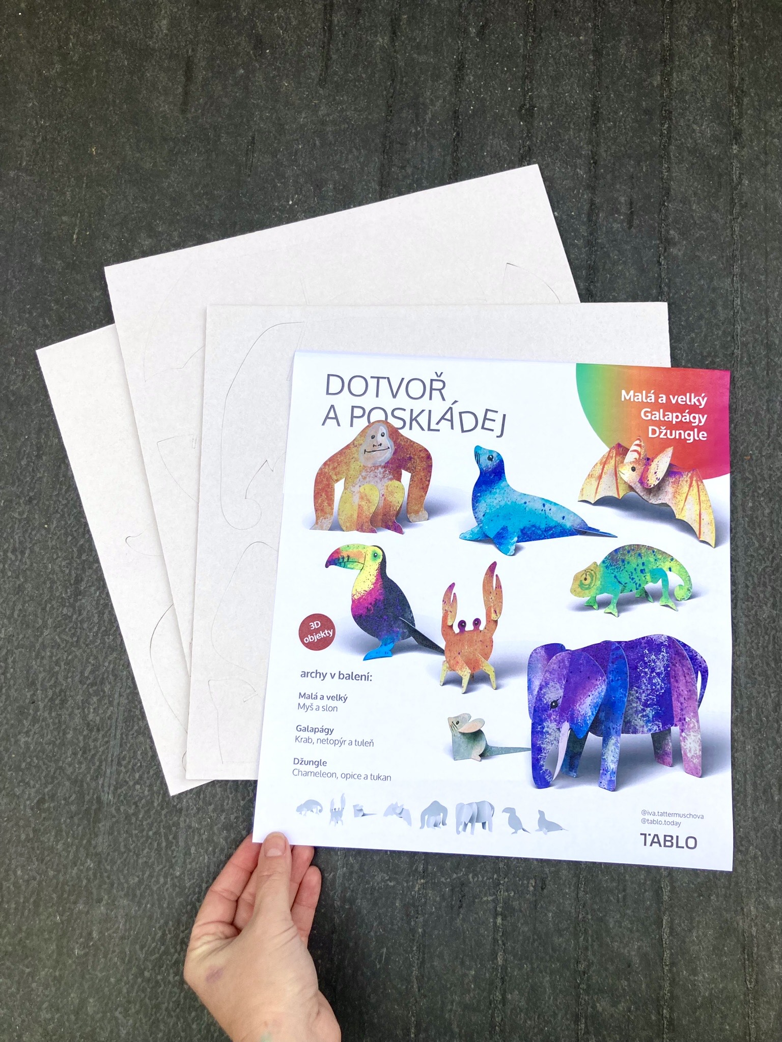 TABLO - 3D papírová zvířátka